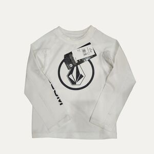Volcom White Long-Sleeve Logo Rash Guard Size 3T